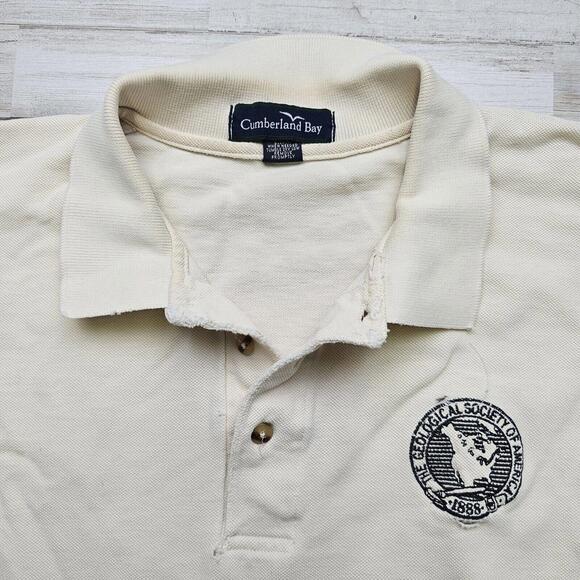 1888 THE GEOLOGICAL SOCIETY OF AMERICA Distressed Polo Shirt Men's XL - Picture 1 of 7